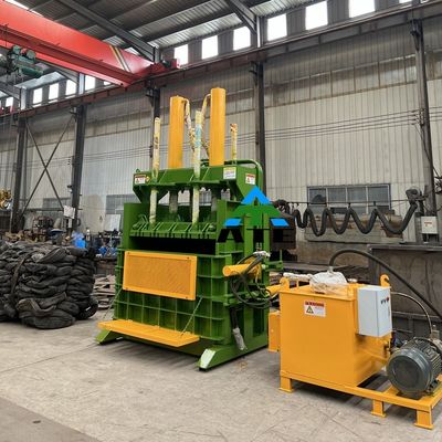 650 KG Vertical Baler για τα σκουπίδια κουτιά κουτιά πλαστικό μπουκάλι υφαντικό κράμα αλουμινίου