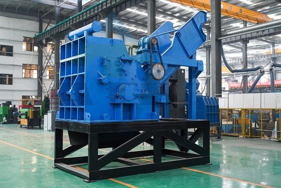 50kW ισχύος αυτόματη μηχανή συντρίμμιας χάλυβα για αυτοκίνητο Σκουπί ποδήλατο απόβλητα χάλυβα