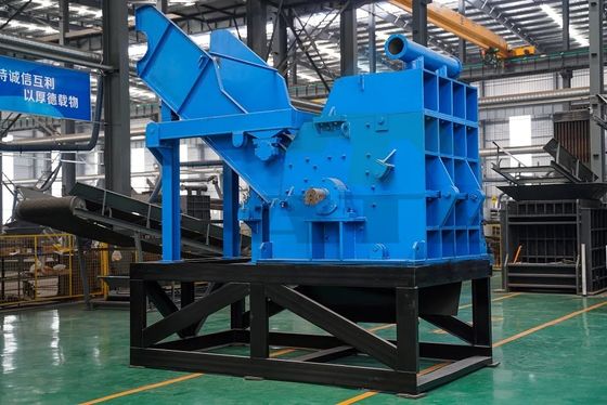50kW ισχύος αυτόματη μηχανή συντρίμμιας χάλυβα για αυτοκίνητο Σκουπί ποδήλατο απόβλητα χάλυβα