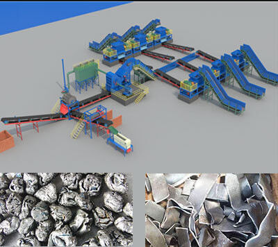 Αλουμινίου μπορεί Twin Shaft Scrap Metal Shredders Crusher Μηχανή με πλαστικό Shredder
