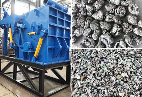 Αλουμινίου μπορεί Twin Shaft Scrap Metal Shredders Crusher Μηχανή με πλαστικό Shredder
