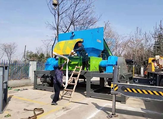 Δύο άξονες συντρίπτης αποβλήτων Σιδήρου Αλουμινίου Μεταλλικού Πλαστικού Πολυλειτουργικό