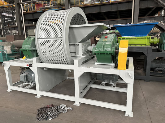 Καυτό πλαστικό τύμπανο απορριμμάτων Shredder διπλό άξονα ελαστικό Shredder Μηχανή για τα απορρίμματα ελαστικών αυτοκινήτων