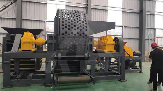 Μεγάλο διπλό άξονα Shredder για τα απορρίμματα ελαστικών Προσαρμοσμένο ελαστικό ελαστικής ανακύκλωσης τάσης