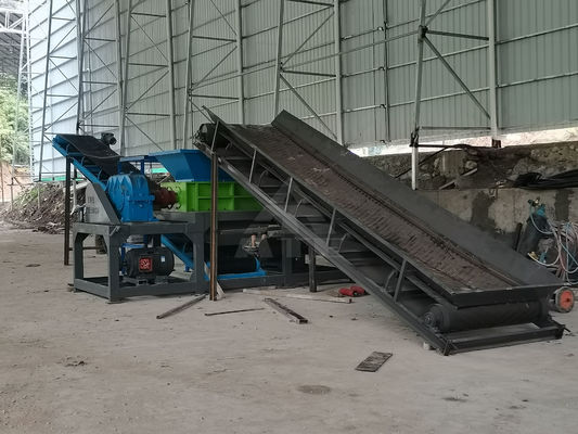 200-2200mm Μέγεθος εισόδου Αυτοματοποιημένη διπλή σχιστήρα για πλαστικά και μεταλλικά σκουπίδια