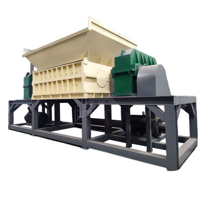 Συμπίεση 5000KG βάρος διπλού άξονα Shredder για την ανακύκλωση χαρτονιού και σκουπιδιών μετάλλων