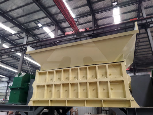 Υποστήριξη εξατομίκευσης Double Shaft Shredder για βαρύ σκουπίδι μετάλλων και αστικών αποβλήτων