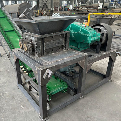 50kW ισχύς Μία ισχύς πλαστική ταινία Shredder για χάλυβα σύρμα σε 200-2200mm Μέγεθος εισόδου