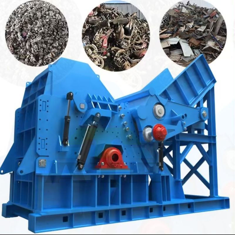 55kW Δύναμη εξόδου Μεγέθη ≥5mm Σπαστικό μεταλλικού σκουπιδιού για θρυμματισμό οχημάτων χάλυβα και σιδήρου