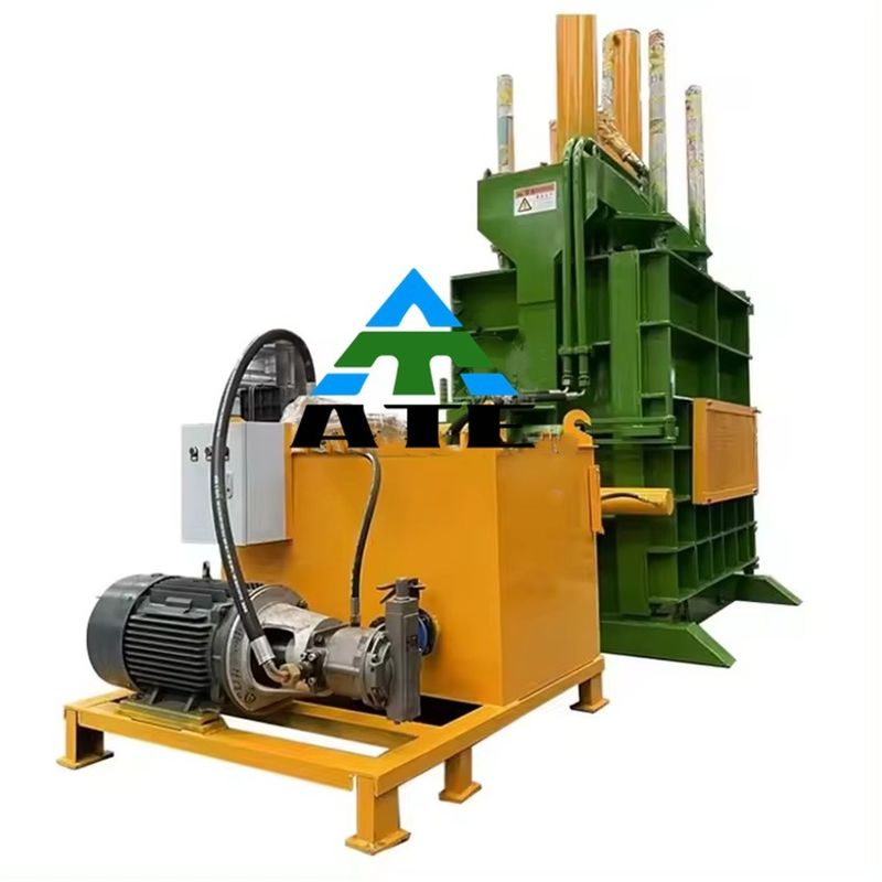 650 KG Vertical Baler για τα σκουπίδια κουτιά κουτιά πλαστικό μπουκάλι υφαντικό κράμα αλουμινίου