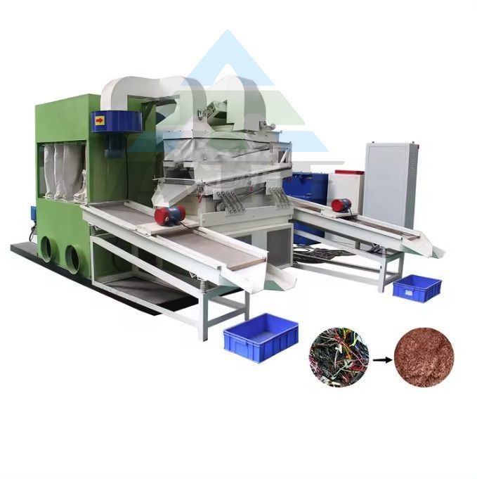Σκάρπ Χαλκό PVC Granulator Διαχωρισμένο αυτόματο καλώδιο σκάρπ Granulator μεγέθη εξόδου 3cm