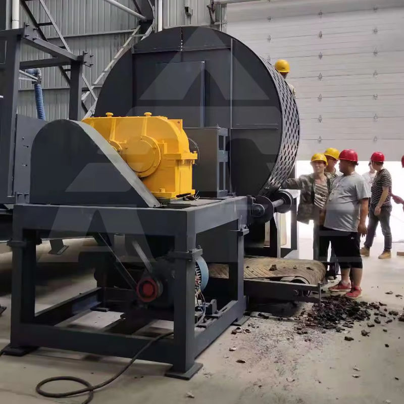 Μεγάλο διπλό άξονα Shredder για τα απορρίμματα ελαστικών Προσαρμοσμένο ελαστικό ελαστικής ανακύκλωσης τάσης